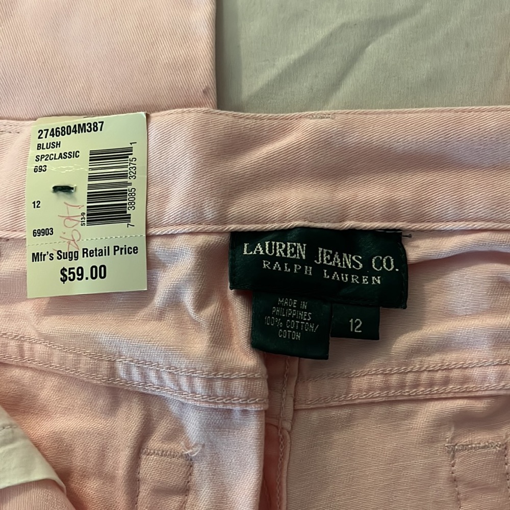 Lauren Ralph Lauren Straight Leg Jeans in Blush/Pink Size 12 - Picture 5 of 12